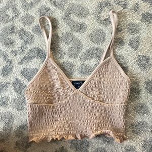Cute tan crop tank top, never worn
